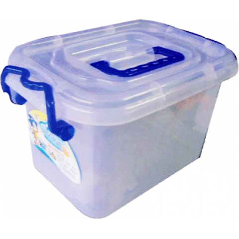 藍天19.5L手提塑料整理箱 8003型 帶輪透明儲物柜-6