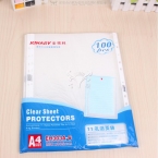 金得利11孔透明活頁袋EH303A-6 0.06mm A4 100個裝  30包/箱