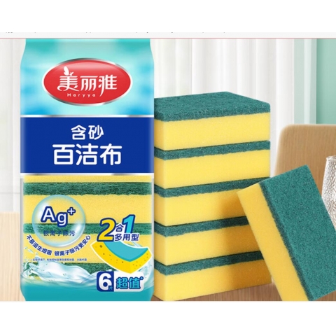 美麗雅洗碗海綿百潔布  6片裝-6