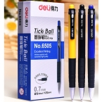 得力按鍵圓珠筆6505 0.7mm(12支裝）